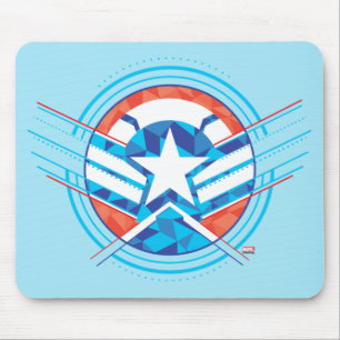 Tapis De Souris Avengers   Captain America Bouclier géométrique