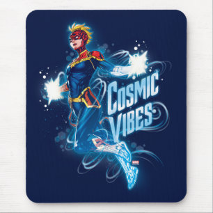 Tapis De Souris Avengers   Captain Marvel Blue Cosmic Vibes