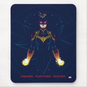Tapis De Souris Avengers Captain Marvel Lumière réfléchie en lig