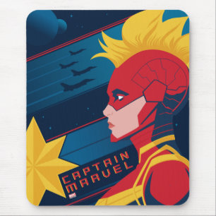 Tapis De Souris Avengers Captain Marvel Profil d'espace extra-at
