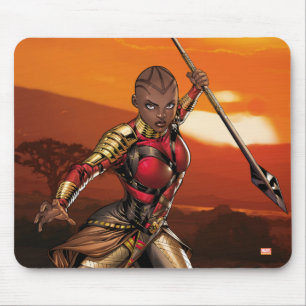 Tapis De Souris Avengers Classiques   Okoye bondissant avec sa lan