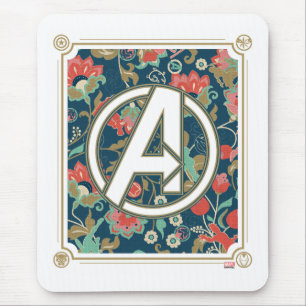 Tapis De Souris Avengers   Floral Paisley Logo des Avengers
