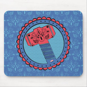 Tapis De Souris Avengers   Paisley Thor Logo Marteau