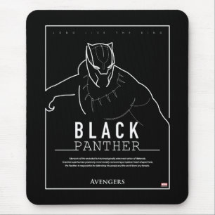 Tapis De Souris Avengers Personnage de Black Panther en dessin a