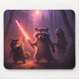 Tapis De Souris Aventure artistique d'animaux de la forêt de fanta