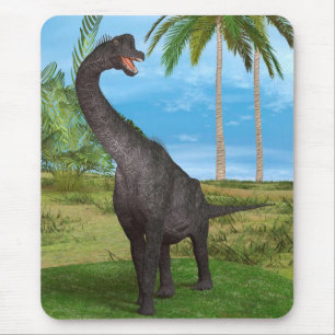 Tapis De Souris Aventure de dinosaure à long cou dans la jungle
