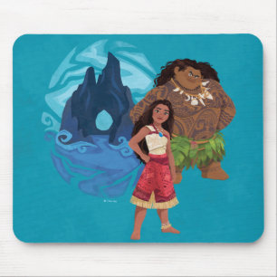 Tapis De Souris Aventures Moana & Maui en Océanie
