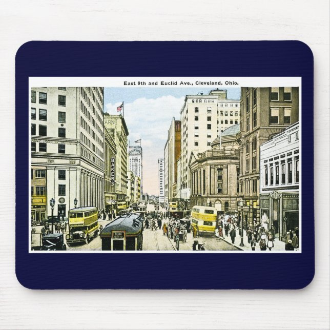 Tapis De Souris Avenue est 9ème et d'Euclid, Cleveland, Ohio (Devant)