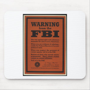 Tapis De Souris Avertissement de FBI