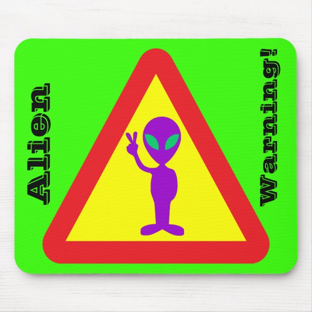 Tapis De Souris Avertissement de l'Alien (Devant)