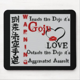Tapis De Souris Avertissement Goju Ryu Karate Do Kanji