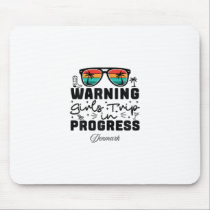 Tapis De Souris Avertissement Voyage de Filles En Cours Vacances D