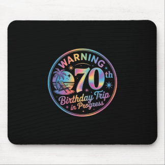 Tapis De Souris Avertissement Voyage pour les 70 ans en cours Anni