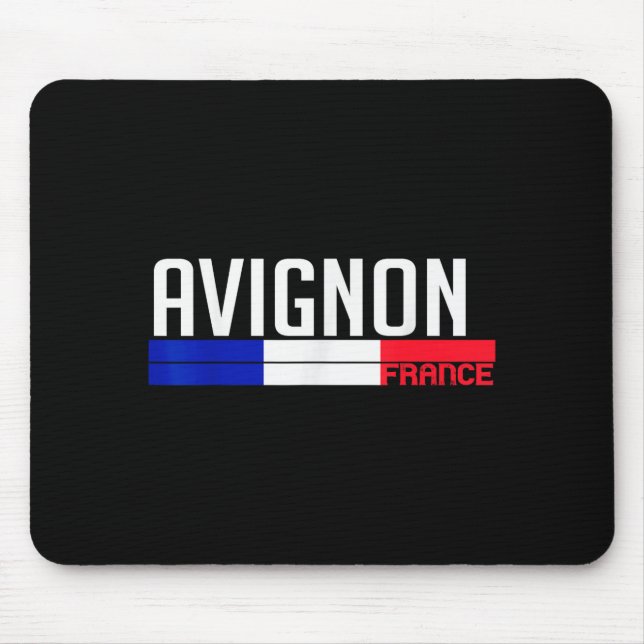 Tapis De Souris Avignon France Flag Travel Souvenir For Locals And (Devant)