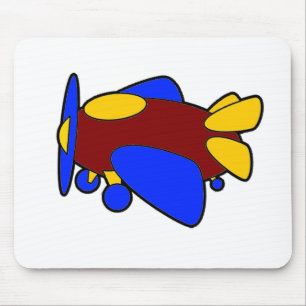 Tapis De Souris Avion mignon coloré Cartoon Plane pour enfants