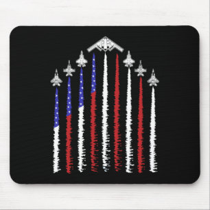 Tapis De Souris Avions De Combat États-Unis 4 Juillet Hommes Femme