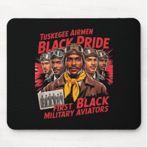 Tapis De Souris Avions noirs rétro Aviateurs noirs Histoire de la