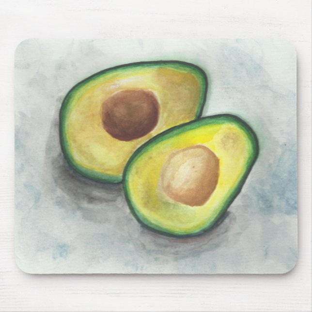 Tapis De Souris Avocado en aquarelle (Devant)