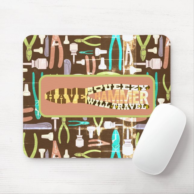 Tapis De Souris Avoir Squeezy Hammer Voyage Retro (Avec souris)