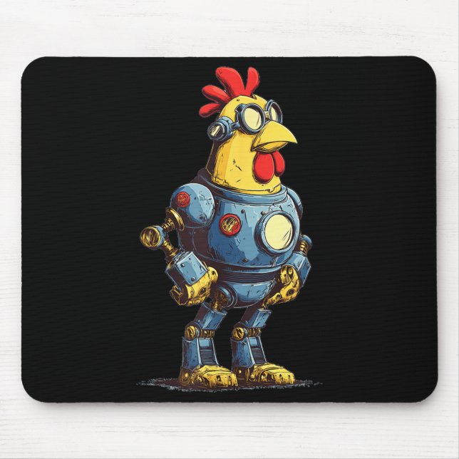 Tapis De Souris Awesome Chicken Robot For Future Animals Lovers  (Devant)