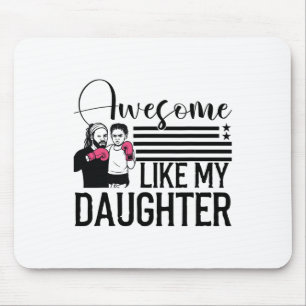 Tapis De Souris Awesome Comme Ma Fille Tee Fête des pères de boxe