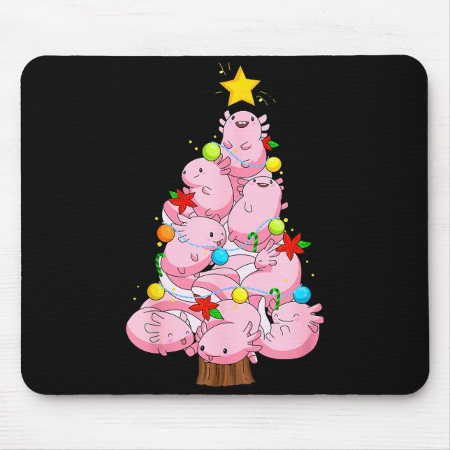 Tapis De Souris Axolotl Christmas Tree Ornament Fish Axolotl Anima (Devant)