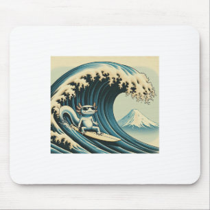 Tapis De Souris Axolotl d'amour de surf de vague drôle de lézard d