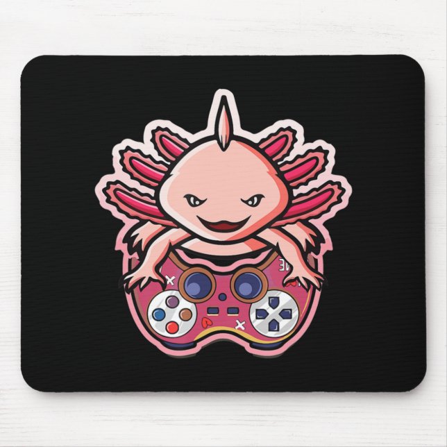 Tapis De Souris Axolotl Jeu Enfants Garçons Filles Anime Jeu Vidéo (Devant)