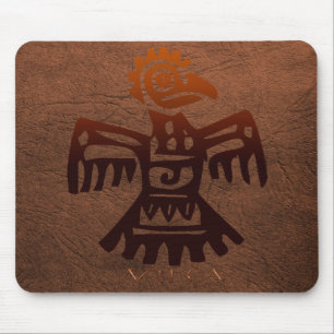 Tapis De Souris AZTEC Bird Spirit Amaranth Art mexicain Mousepad