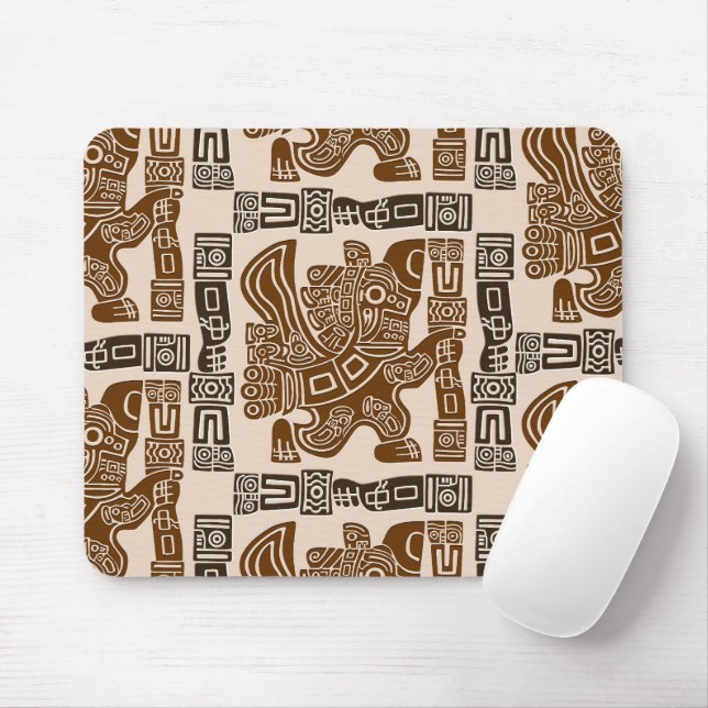 Tapis De Souris Aztec Eagle Guerrier Tribal Art antique (Avec souris)