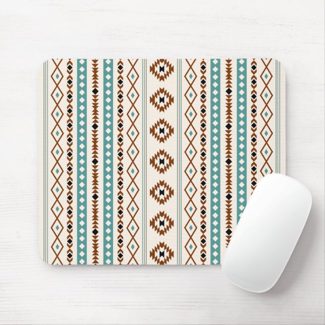 Tapis De Souris Aztec Turquoise Terracotta Blk Cr Mix Motif (V) Mo (Avec souris)