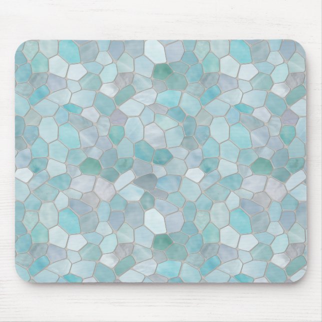 Tapis De Souris Azur Verdigris Mosaic (Devant)