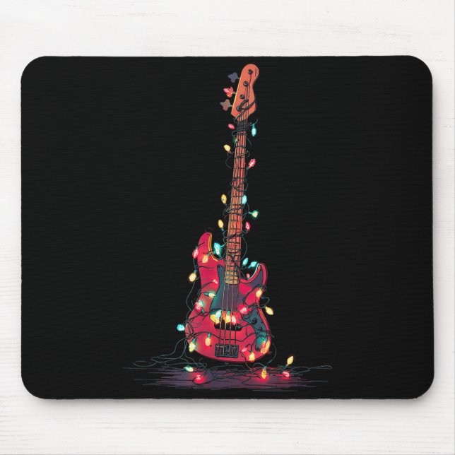 Tapis De Souris B Guitar Christmas Graphics Lights Lover Player Bi (Devant)