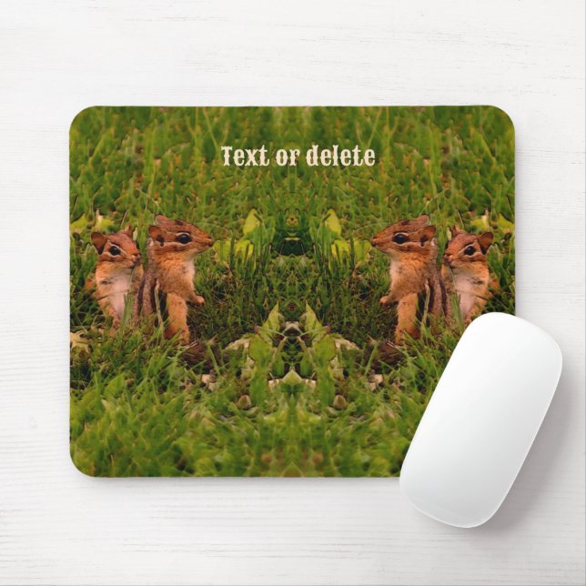 Tapis De Souris Baby Chipmunks Animal Art Personnalisé (Avec souris)