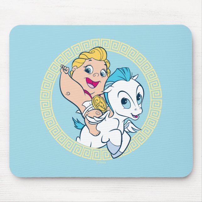 Tapis De Souris Baby Hercules Riding Pegasus Mouse Pad (Devant)