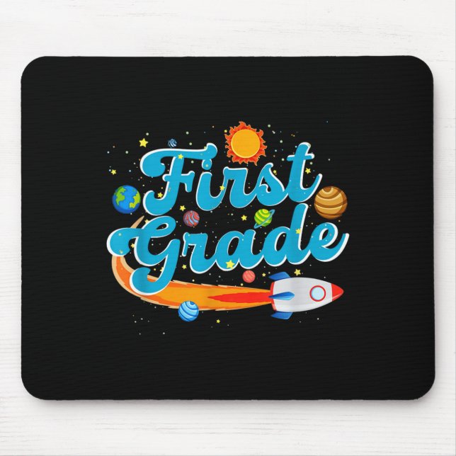 Tapis De Souris Back to school outer space teacher first grade (Devant)