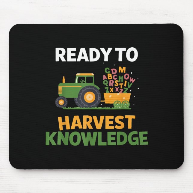 Tapis De Souris Back To School Teacher Farming Tractor Farmer Kids (Devant)