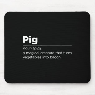 Tapis De Souris Bacon de porc amusant Art pour hommes femmes Barbe