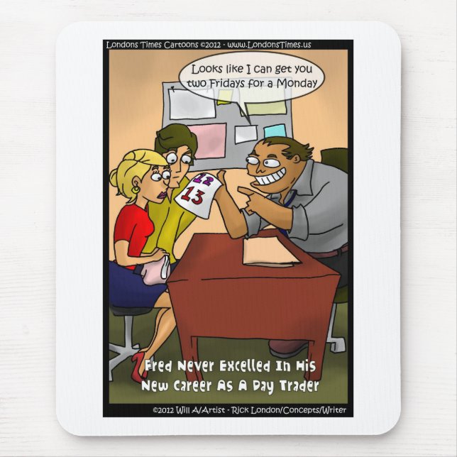 Tapis De Souris Bad Day Trader Drôle Cadeaux Tee - shirt Cartes de (Devant)