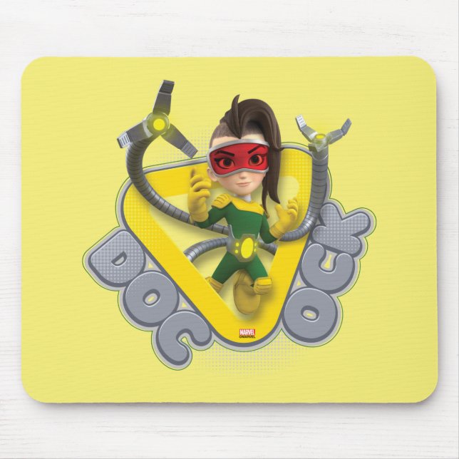 Tapis De Souris Badge de caractère Doc ock (Devant)