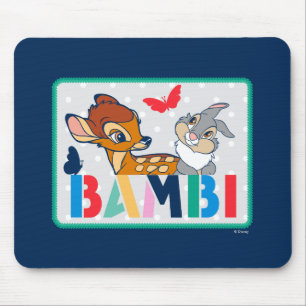Tapis De Souris Badge de point Bambi et Thumper Polka