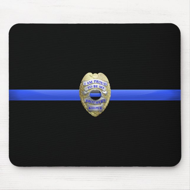 Tapis De Souris Badge de police des frères gardiens (Devant)