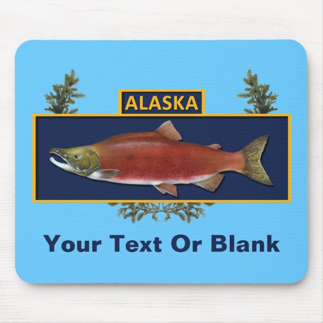 Tapis De Souris Badge du pêcheur de combat de l'Alaska (Devant)