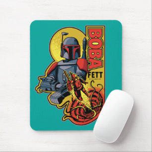 Tapis De Souris Badge graphique Retro Boba Fett Sarlacc