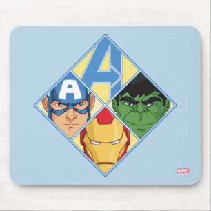 Tapis De Souris Badge Visage des Avengers