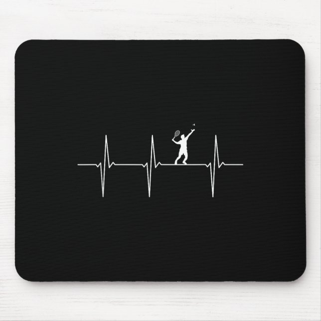 Tapis De Souris Badminton Ecg fréquence de pulse de la navette (Devant)