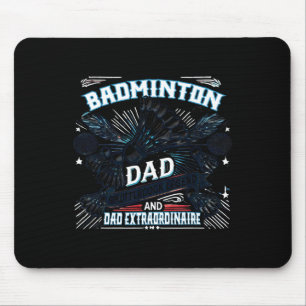 Tapis De Souris Badminton Papa Shuttle Legend Funny Sports Design