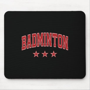 Tapis De Souris Badminton Toutes les étoiles rouges Clic Retro Var