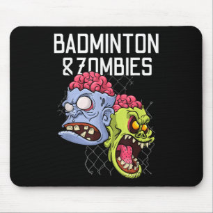 Tapis De Souris Badminton Zombies Jeu de sport drôle Raquette Vola