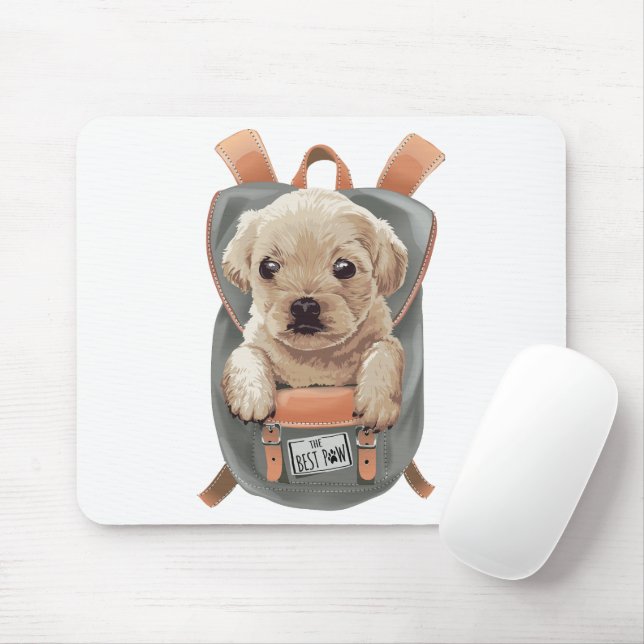 tapis de souris bag pag dog mouse pad (With Mouse)